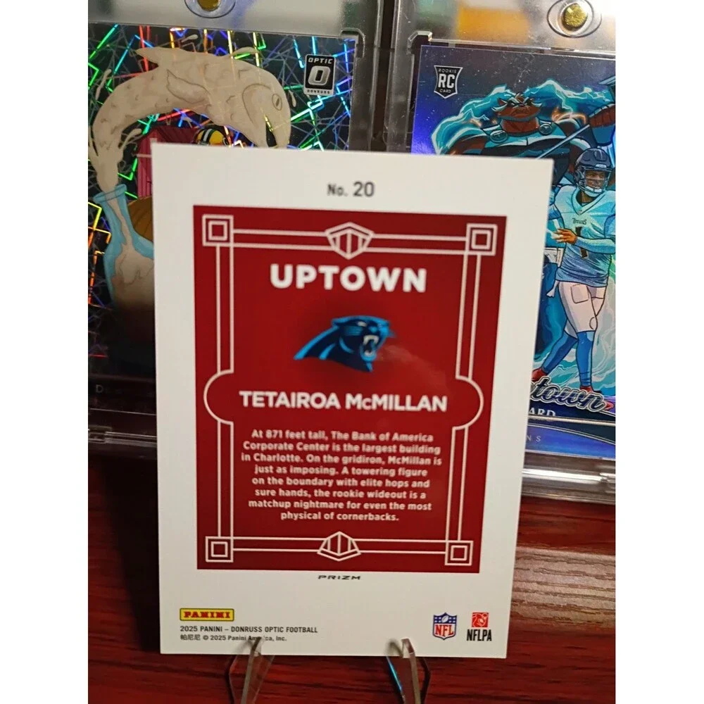 2025 Panini Donruss Optic Uptowns Tetairoa McMillan #20 (RC) CAR Panthers